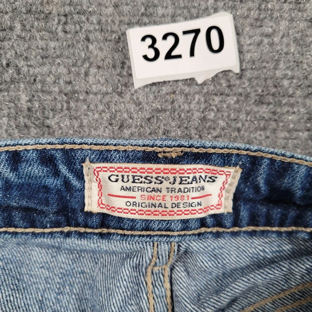 Guess Medium Blue High-Rise Denim Shorts - Picture 3 of 9